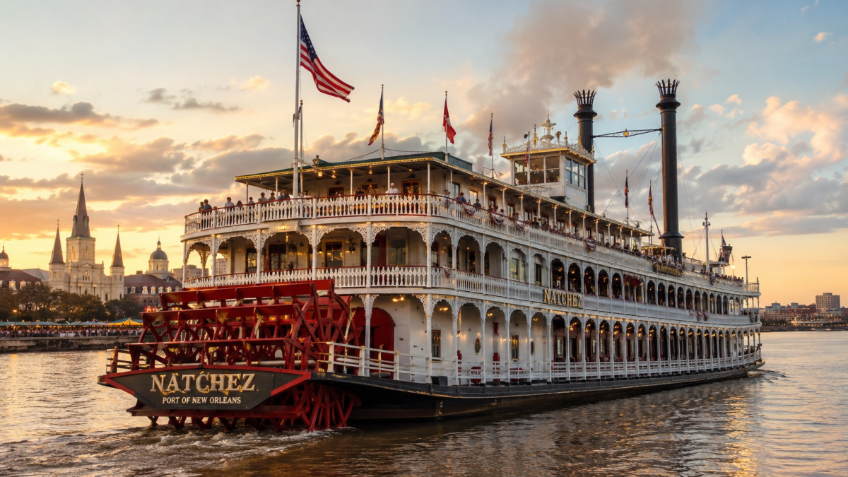 Steam Boat Natchez - den sista flodbåten på Mississippi